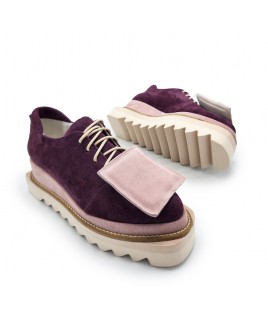 Polygons Shoes In Purple & Pink